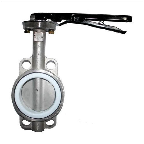 Silver Stainless Steel Butterfly Valve