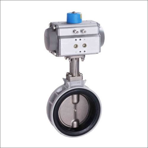 Blue Pneumatic Butterfly Valves