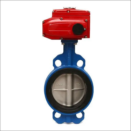 Blue Electric Butterfly Valve