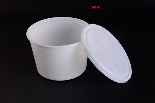 1500 ml Plastic Pressfit round container