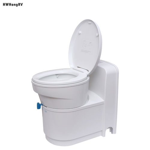 Electrical camper RV toilet bowl is made of lightweight PP material for Comfort room