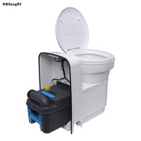 Electrical camper RV toilet bowl is made of lightweight PP material for Comfort room