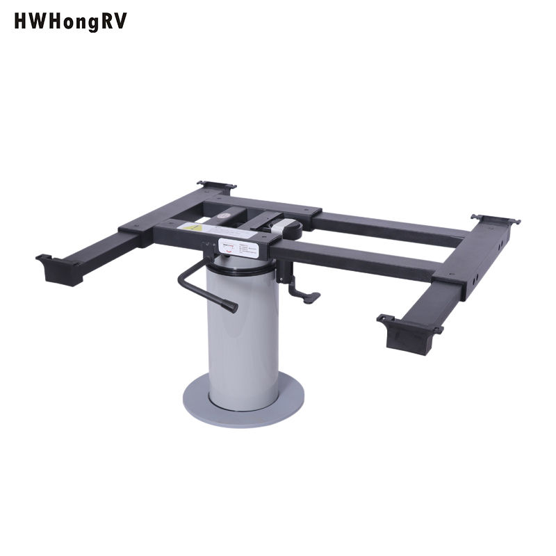 Pneumatic lift Adjustable camper table leg with sliding System for RV Picnic Table for travel trailer