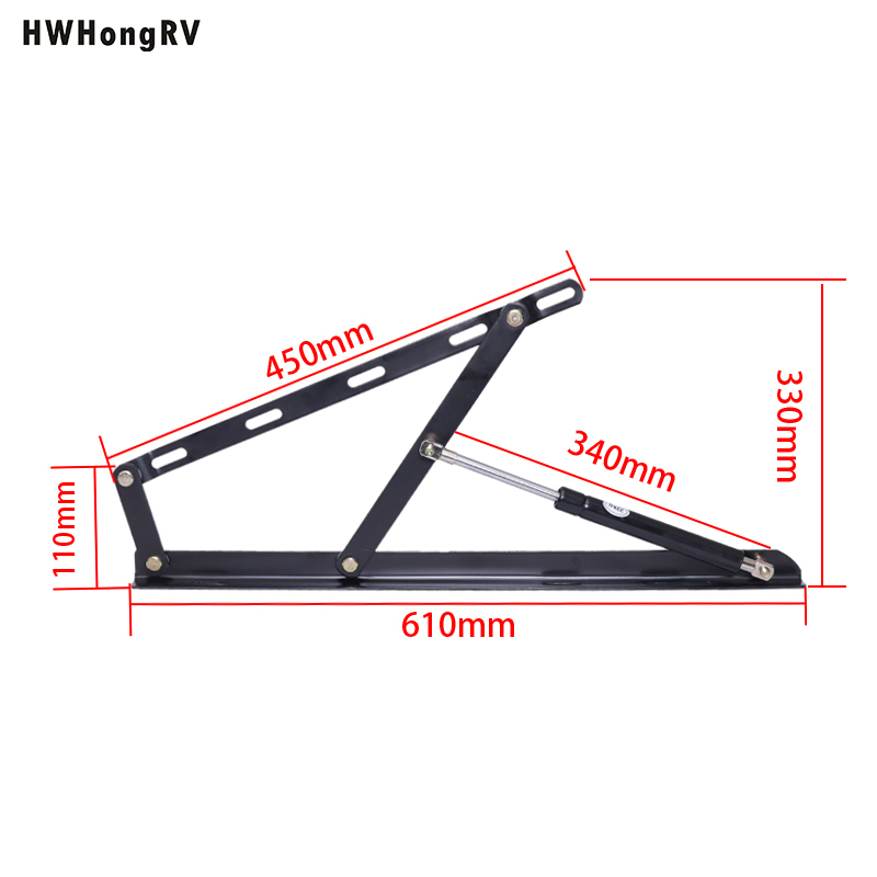 Motorhome Caravan Cabinet Hinge trailer door hinge for campervan bed support hinge with damping