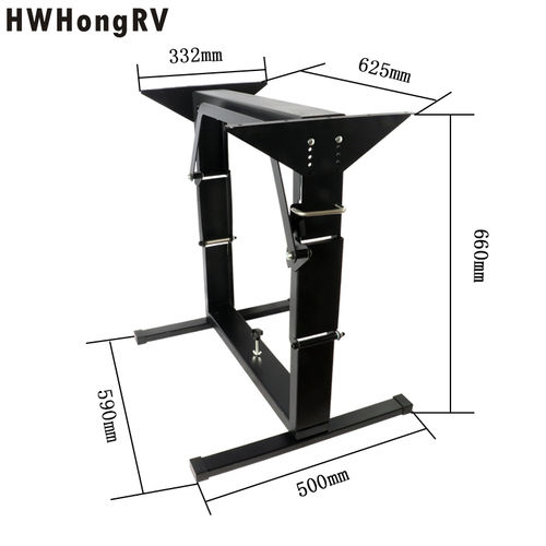 Camper Van Table Parts Rv Table Legs Van Bed Support Table Legs Bracket Adjustable Height Drop-Down Cute Interior Kits Hw-Rtl70 - Color: Black