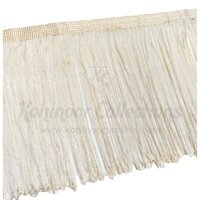 Knitted Rayon Silk Natural Fringe Lace