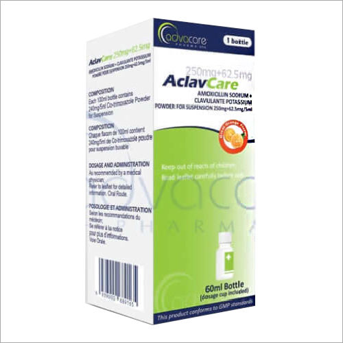 Aclavcare 250Mg Amoxicillin And Potassium Clavulanate Powder General Medicines