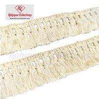 Cotton Designer Natural Fringe Lace