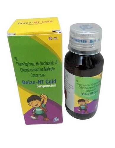 DOLZO NT COLD - 60ml Oral Suspension | Fast Acting Cold Relief, Safe Formula for Children, Easy to Use with Chlorpheniramine & Phenylephrine
