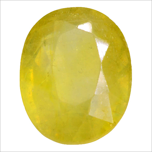 Natural Yellow Sapphire - Oval Cut, Natural Sapphire Material , Cheerful Canary Yellow Color with Healing Properties