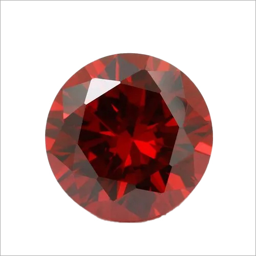 Round Brilliant Cut Synthetic Ruby Gemstone