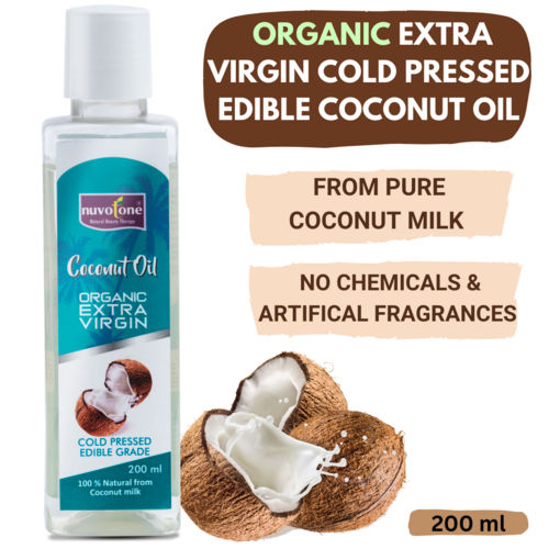 Nuvotone Organic Cold Pressed Extra Virgin Coconut Oil