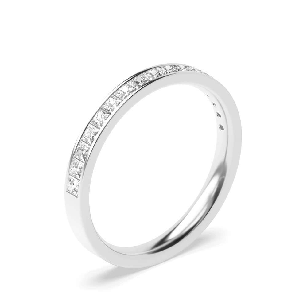 Half Eternity Bands In Synthetic Diamonds 14K White Gold 0.50 CT