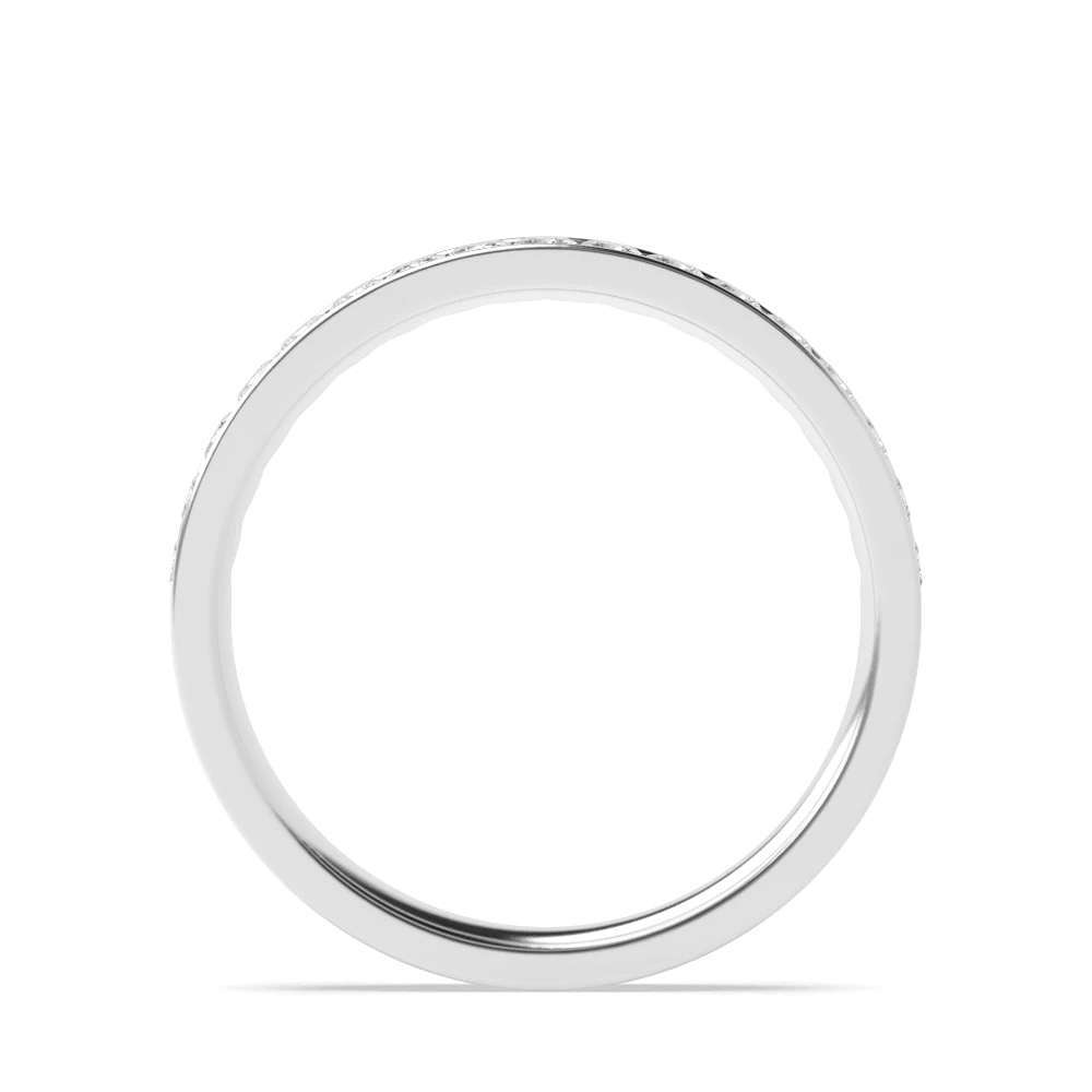 Half Eternity Bands In Synthetic Diamonds 14K White Gold 0.50 CT