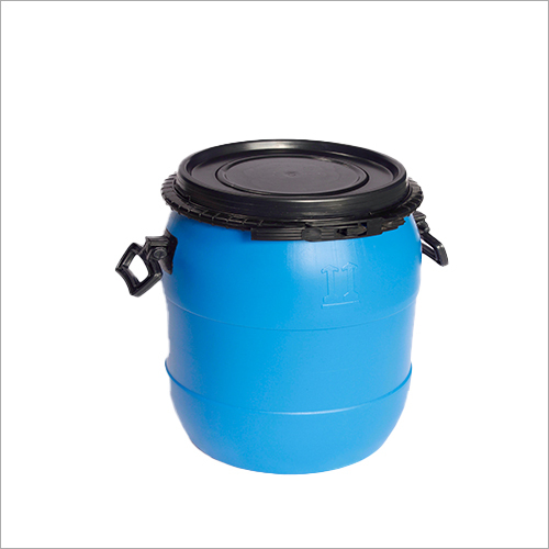 Open Top HDPE Drum - 25 Liters | Blue Round Shape Lightweight Plastic Design