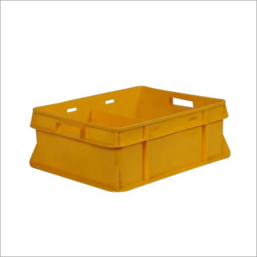 Yellow Plastic Milk Crate