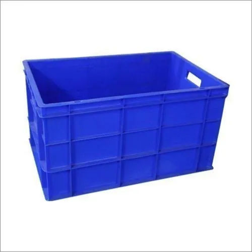 Blue Rectangle Industrial Plastic Crates