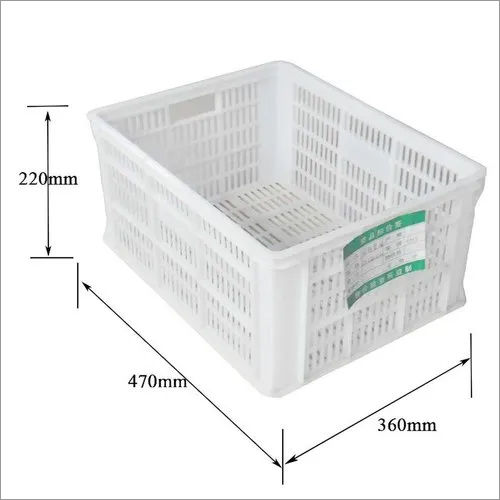 White Bakery Plastic Crate