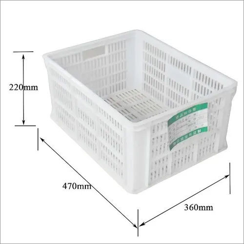 White Bakery Plastic Crates