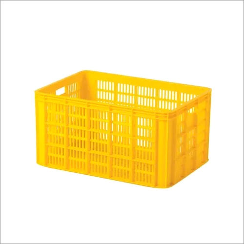 Yellow Plastic Vegetable Crate