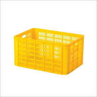 Yellow Plastic Vegetable Crate Load Capacity: 25  Kilograms (kg)