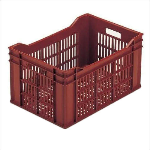 Brown Plastic Vegetable Crate