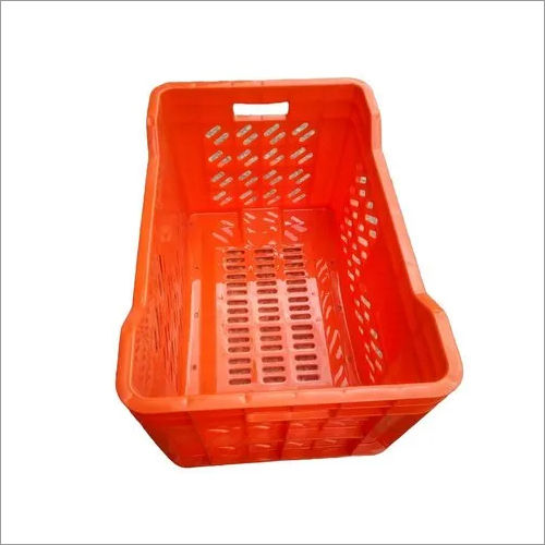 Orange Plastic Vegetable Crate