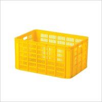 Yellow Plastic Vegetable Crate