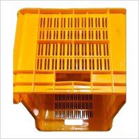 Yellow Plastic Vegetable Crate