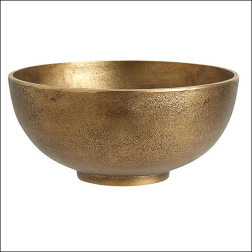 Aluminium Raw Gold Plating Bowl
