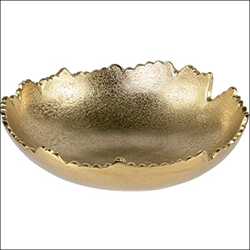 Aluminium Raw Gold Plating Bowl