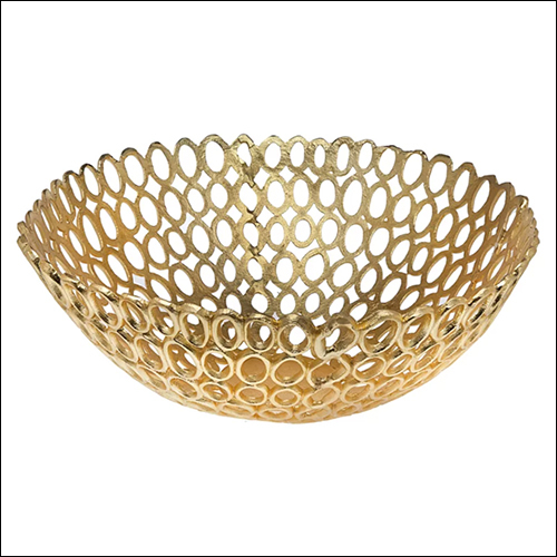 Aluminium Raw Gold Plating Bowl