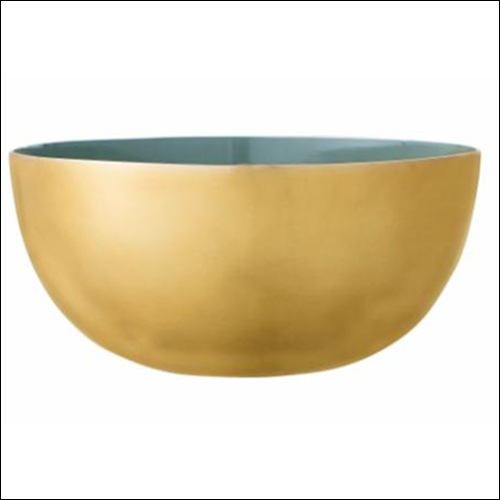 Aluminium Gold and Enamel Bowl