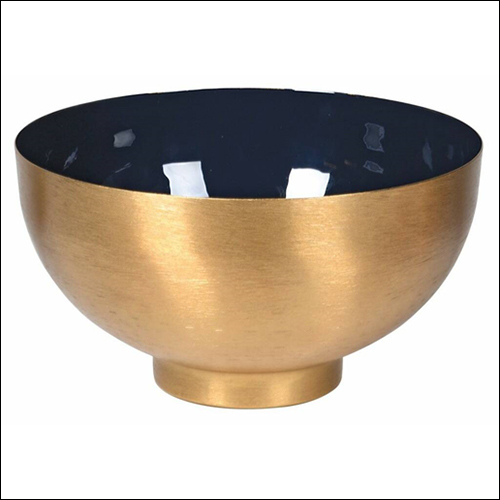 Iron Gold And Enamel Bowl