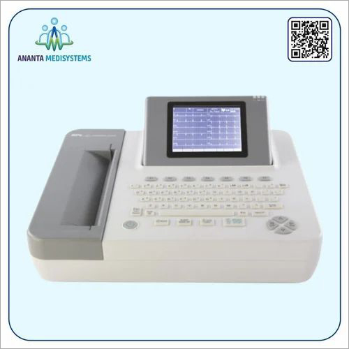 Bpl ECG 9108 Machine - New Digital Adjustments, 420x330x105 mm , White ABS Portable 12-Channel Automatic for Hospital Use