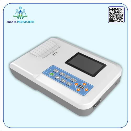 White Contec 3 Channel Ecg Machine Hospital