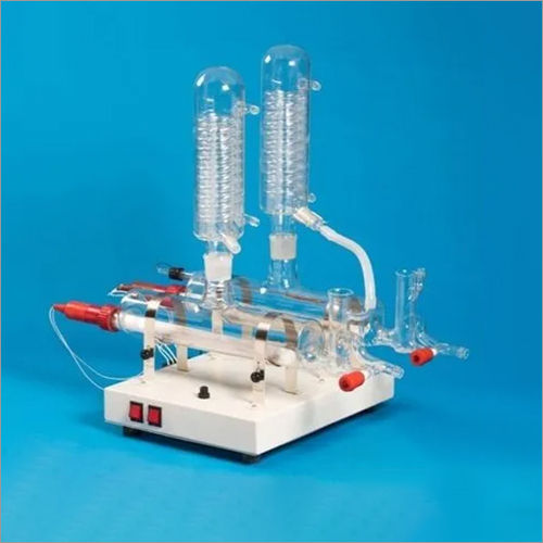 White 2.5 Ltr Glass Double Distillation Unit