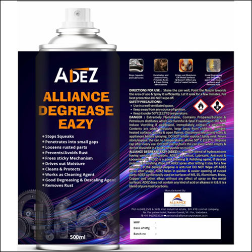 Multipurpose Lubricant Spray (Adez) - Application: Industrial