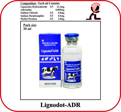 Lignocaine Hydrochloride Adrenaline Brand - LIGNODOT-ADR