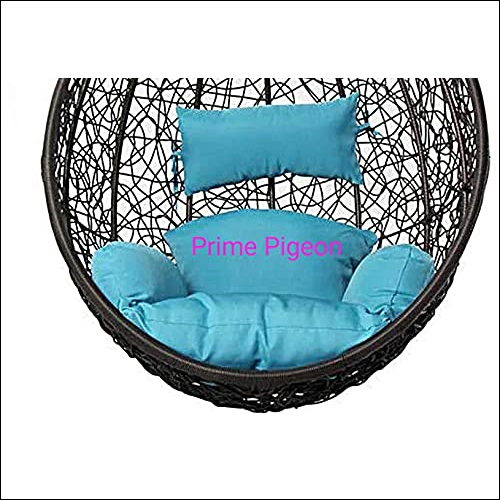 Modern Hanging Swing Chair Sky Blue Cushion