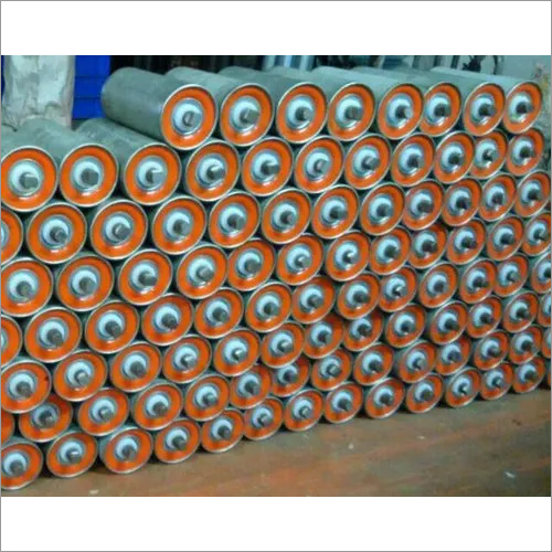 Belt Conveyor Idler Roller - Mild Steel Material, 90mm Diameter, Tailored Length, Silver Color | Industrial & Automobile Usage, Warranty Included