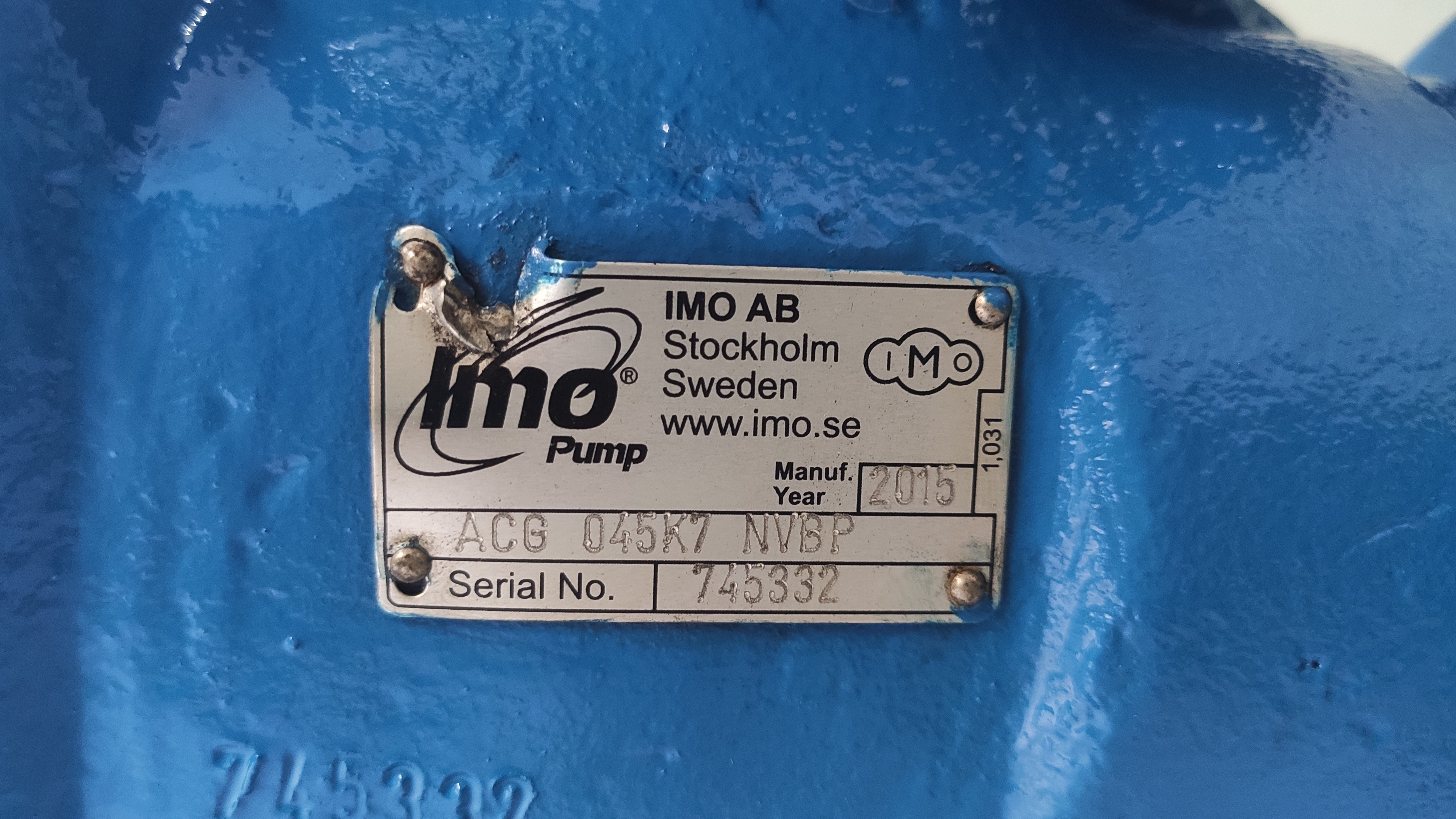 IMO PUMP ACG 045K7 NVBP 2015