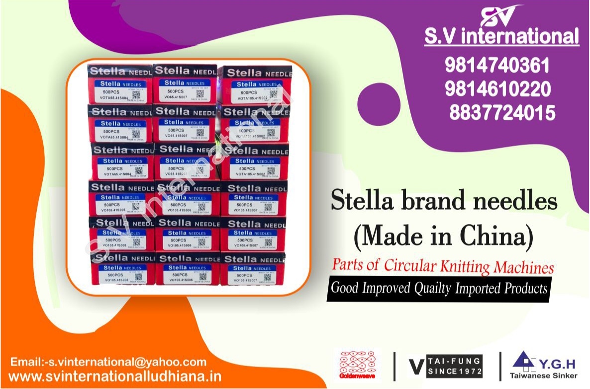 Stella brand needles made in china at better than best prices ever.   Vota a65.41 and vota and vo 105.41 needles from Stella Brand Made in China