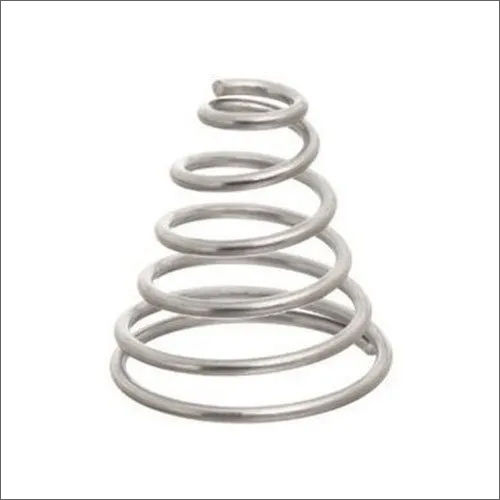 Silver Stainless Steel Conical Spring