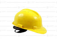Yellow Safety Helmet - Hdpe, Universal Size, 500g | Adjustable Suspension, Ventilation Slots, Ansi Z89.1 Certified For Industrial And Outdoor Use