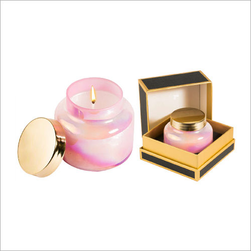 Pink Capri Candle With Metal Lid