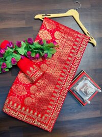 CLASSIC INDIAN SAREE in PURE JARI WOVEN JEQUARD WEAVING SAREES...