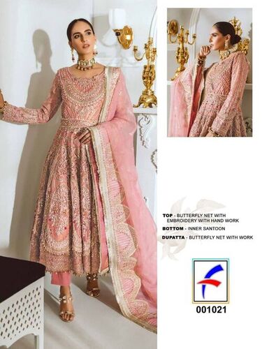 Women Heavy Net with sequence Embroidery Work Suits...
