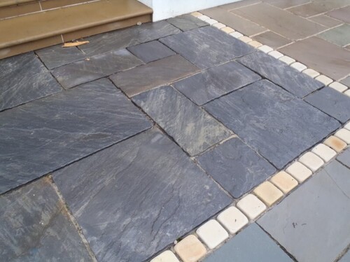 Sagar Black Sandstone Paving Slabs Tiles