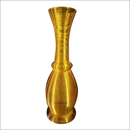 Glass Decorative Metal Flower Vase